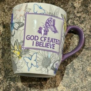 Floral Butterfly Mug with Inspirational Quote